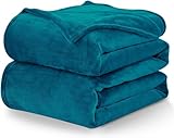 WAVVE Fleece Blanket Sofa Throw Teal 4ft x 5ft - Fluffy Soft Warm Versatile Blanket for Sofa/Couch/Bed Throw/Single Size, 130x150 cm