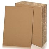yuejuhe 20 Pack Corrugated Cardboard Sheets, Thick Cardboard Paper A3 A4, Large Kraft Board, Brown Art Craft Paper Sheet for DIY, Packaging, Shipping, Mailing