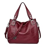 Ladies Leather Handbags Large Capacity Top Handle Messenger Crossbody Shoulder Bags for Womens Girls