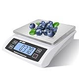 Large Digital kitchen scale 30kg/66lb Electronic Food Weighing Scales For Meal Prep Baking Cooking Meat Stainless Bread Scale With LCD Display Tare Function Accurate Counting Scale