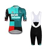 SGCIKER 2022 Men World Tour Team BORAHansgrohe Cycling Jersey Set,Summer Short Sleeve Breathable Cycle Shirt MTB Bike Clothing (XL)