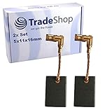 2 x Carbon Brushes Motor Carbon 5 x 11 x 16 mm for Makita Wall Router SG1250 SG1251 Eccentric / Rotary Grinder BO6040 Hammer HR3210C