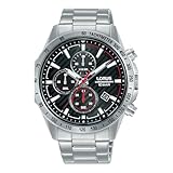 Lorus Sports Quartz Chronograph 100m (43mm) Black Sunray Dial/Stainless Steel RM391HX9