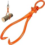 VEVOR Log Skidding Tongs, 18 inch 2 Claw Log Lifting Tongs, Heavy Duty Steel Lumber Skidding Tongs, 772 lbs/350 kg Loading Capacity, Log Lifting, Handling, Dragging & Carrying Tool