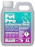 Dirtbusters Pet Pro Artificial Grass Cleaner, Powerful Cleaning, Stain Remover & Odour Eliminator For Dogs & Cats Urine & Bad Odours, Use On Astro Turf & Fake Grass (1L)