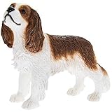 The Leonardo Collection Leonardo Dog Studies CAVALIER KING CHARLES Blenheim Brown Tan & White, Resin, H10cm