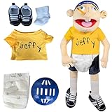 YANGUN Jeffy Puppet Plush Toy Doll, 60cm Jeffy Hand Puppet for Kids Birthday Christmas Halloween Party, Yellow (Jeffy)