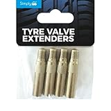 Simply VAL103 Pack of 4 - Chrome Tyre Valve Extenders - Easy Installation