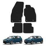 Vauxhall Corsa D/E (2006-2019) Car Mats Accessories Tailored Fit Carpet Floor Mats Non Slip Black Trim Full Coverage Compatible Accessory Front Rear Set Anti Slip Granulated Backing Clips