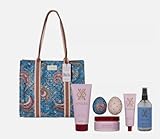 Joules Brilliant Weekend Bag & Bathing and Toiletries Gift Set Blue Paisley Print
