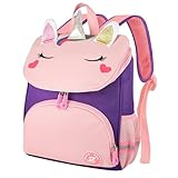 Yafe School Bag for Girls, Kids Backpack with Chest Strap Children's Backpack Toddlers Rucksack Kindergarten Preschool Bookbag for Girls Age 3-6(purple)