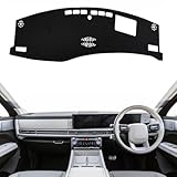 XVWTJZIA Fit for Hyundai Santa Fe 2024 2025 LHD/RHD Dashboard Cover Mat,Custom Anti-Glare/Non-Slip/Sunshield Poly Dash Pad (Black Edge)