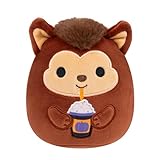 Squishmallows 7.5-Inch Wade the Brown Werewolf Holding Frappe Halloween Plush