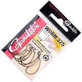 Gamakatsu Worm 325 Micro Game Size 6 Offset Hooks