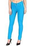 Missmister® Ladies Women's Skinny Fit Stretchy Coloured Trousers Jeggings Jeans Pants 8 10 12 14 16 18 20 22 (Turquoise, 14)
