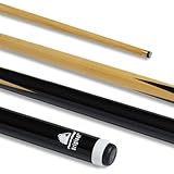 POWERGLIDE Snooker Pool or Billiard Cue Stick | Original 1-Piece | Poplar Shaft with Painted Hardwood Butt | Full Size 57" | 10mm Tip | Black