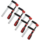 F Clamps Bar Clamp Heavy Duty 150 x 50mm 6 Long Quick Slide Wood Clamp 4pc Set by Toolzone