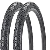 2 Pack 26 Inch Bike Tyres Set 26x2.125 Inch Folding Replacement Tyre for Beach Cruiser Bike City Bicycle Commuter Road Bike