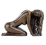 Kunst & Ambiente - Bronze Figurine - Erotic Girl Julie by J. Patoue - Female Nude Sculpture - Naked Lady - Sexy Statues for sale