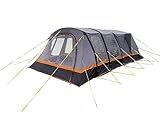 OLPRO Discovery 6 Berth Inflatable Tent with Removable Blackout Inner, Sewn in Groundsheet, Extra Large Windows, Large Enclosed Canopy and Fly Mesh Screens, Perfect for families