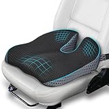 Ajiteogy Car Seat Cushion, Memory Foam Car Wedge Seat Cushion for Driving, Height Booster & Posture Support, 4D Mesh Seat Pad with Adjustable Straps - Universal Fit for Vehicle