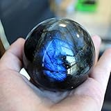 ZEREK Labradorite Sphere,Natural Labradorite Ball 1.37inch Healing Crystal Sphere Ball Quartz Gemstone Without Pedestal,Labradorite Moonstone Decorative Ornament