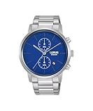 Lorus Gents Blue 42mm Stainless Steel Chronograph Watch RW413AX9