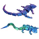 iuiiaii 2 PCS 3D Printed Animals Lizard Toys, Gradient 3D Printed Fidget Toy Reptile Toy, Cool Fidget Toys Lizard Suitable for Home Decoration Birthday Gifts Stress Relief Tools
