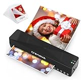 Crenova A4 Laminator, Thermal Laminator Machine for Hot and Cold Settings with 10 Laminating Pouches No Bubbles for School Home Use (Black)