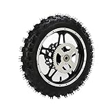 for Dirt Bike Rear Wheel Assembly for Mini Pit Bike - Rubber Metal 2.5?10 Tire, Disc Sprocket, Bearing, Rim - Suitable for Dirt Bike, Motorcycles