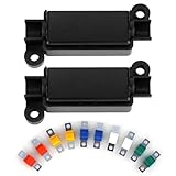 XCRPRT 2Pcs Midi Fuse Holders & 10Pcs 30/40/60/80/100Amp 32V Automobile Bolt-on for Marine Power System Construction Vehicles Agricultural Machinery DC Motor Car Audio