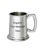 Wentworth Pewter – Half Pint Standard Double Lined Pewter Tankard – Classic British Beer Mug with Elegant Double Line Detail – Personalised Engraving Available (with Engraving)