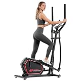 GartistGo Compact Magnetic Elliptical Cross Trainer for Home, 16-Level Resistance with Pulse Monitor, LCD Monitor, Ultra-Quiet 30dB Design, 150kg Load Capacity