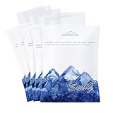 SaaG Soak & Freeze Dry Ice Packs for Cool Box - Pack of 5 for Lunch Box Travel Cool Box Camping - Suitable for Cooler bags Lunch Boxes - Keeps Food Fresh & Cool (12x10 cm)