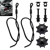 2 Pair Car Boot Parcel Shelf Retaining Strap for VW Golf MK6 GTI R20 Tiguan Audi Skoda Cord Hanging Rope Interior Rear Shelf Strings Universal Retractable Rear Boot Cover Band Holder 50cm Hatchback