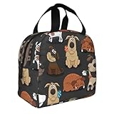 GaxfjRu Dog Corgi Superior Stitch Lunch Bag - Insulated and Versatile Lunch Bag, Appropriate for Bento Lunch Box