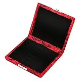 Compact Oboe Reeds Storage Case Wooden Material with Soft Fabric Inner Wooden Oboe Reeds Case for 6pcs Oboe Reeds Protects Reeds From Collision (Red)