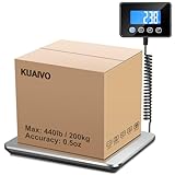 KUAIVO Postal Scales, 440lb/200kg High Accurate Digital Parcel Scales with Hold/Tare Function, Parcel Weighing Scales for Luggage, Package, Warehouse, 2 AAA Batteries and Charging Cable Included