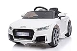 Audi Licensed TT RS 12V OutdoorToys Children’s Battery Operated Rechargeable Kids Electric Ride On Toy Car with 2.4G Parental Remote Control, White