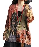 YESNO Women Cardigans Knitted Graphic Long Sleeve Jumpers V-Neck Button Sweaters Tops with Pockets XL S01TYP3UK CR119