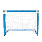 Kids Football Goals 81cm x 58cm For Indoor And Outdoor Use – Aged 3+ Designed For All Weather – Portable Soccer Nets - Durable And Secure – Ideal For Garden Or Park And Indoor Use - Inc Mini Football
