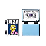 Cartoon Kirk Enamel Pin FBI Homer, Fold Movie Ticket Pins Brooches Frog Kermit Lapel Pins Badges Clothes Bag Jewelry Gift