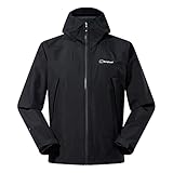 Berghaus Men's Paclite Dynak Gore-tex Waterproof Shell Jacket | Lightweight | | Durable Coat, Black/Black