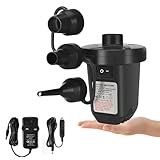 Jsdoin Electric Air Pump,220-240V/50W High Power Electric Air Pump for Air Bed Mattress Inflatables Paddling Pool Beach Toysswimming pool toys, Fill Inflator Deflator with 3 Sizes Nozzle