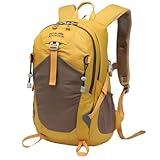 POWER KING Hiking Backpack 30L Foldable Travel Rucksack for Women Men Small Lightweight Packable Outdoor Daypack for Student, Fit for 15.6 inch Laptop (Yellow, 30L)