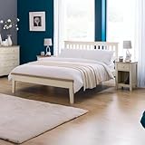 Julian Bowen Bed, Wood, Oak/Ivory, King