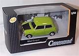 cararama MINI C00PER in Lime Green Black bonnet (Like MR.BEANS) vehicle 1:43 scale diecast model