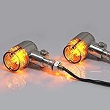 Motorcycle LED Barrel Indicators in Chrome Aluminium with Tinted Lenses for BMW R45 R65 R80 R100 K75 K100 Café Racer Project