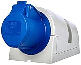 PCE 44556L Caravan CEE Wall Socket, 3-pin, Blue