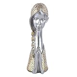 Modern Statue Figurine Art Deco Figurines Ladies, Women in Gold/Silver Girl Statues Resin Crafts of Large Size, Golden